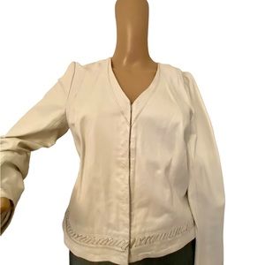 White leather jacket